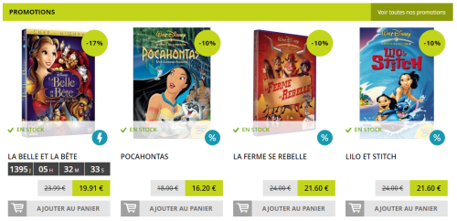 Page Accueil : Promotions