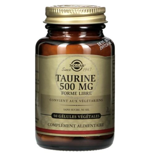 Taurine Solgar 500 mg 50 gélules