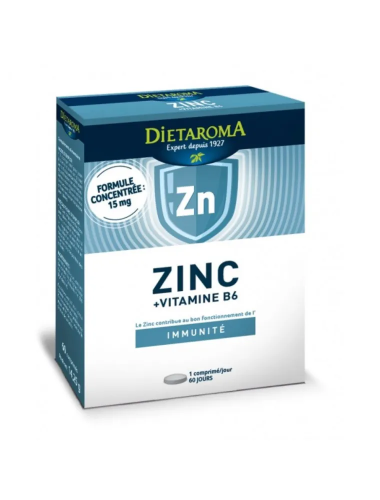Zinc Vitamine B6 - Immunité 60 comprimés - Dietaroma